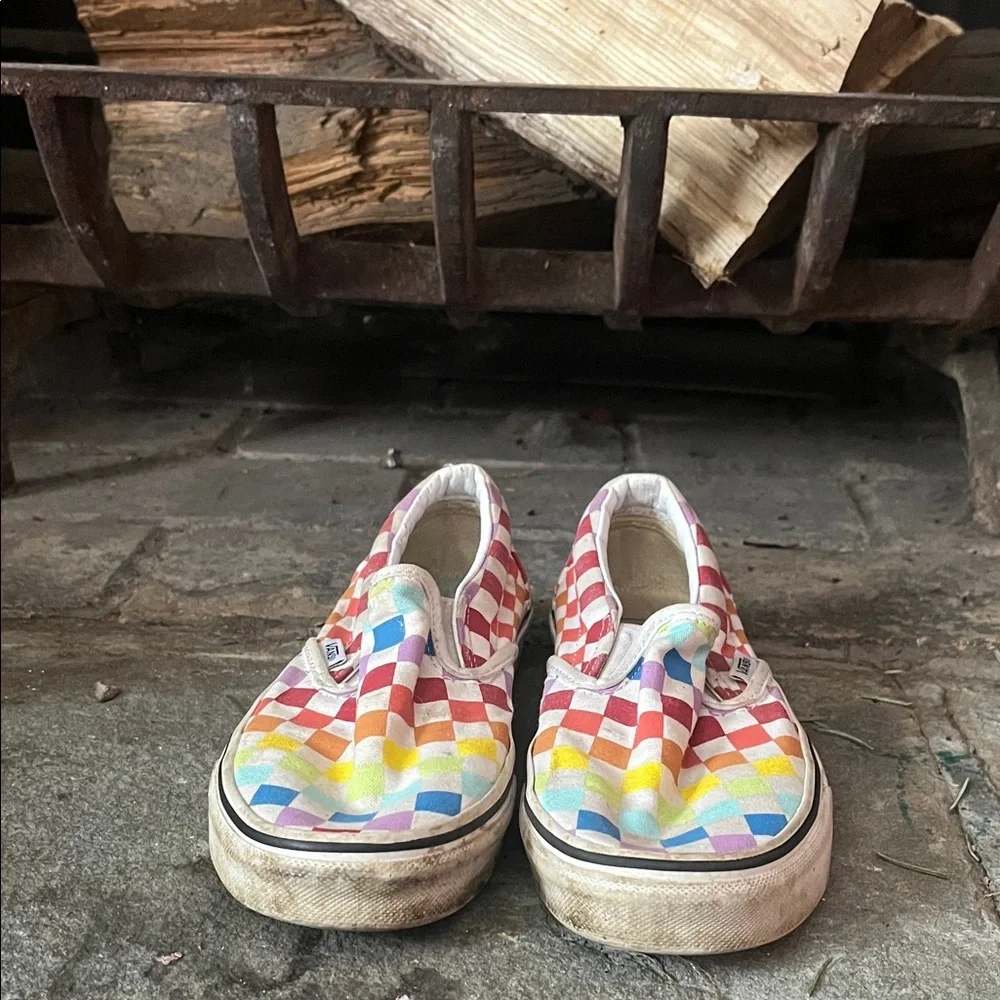 Vans Colorful Checkered Slip-On Sneakers - Picture 4 of 6